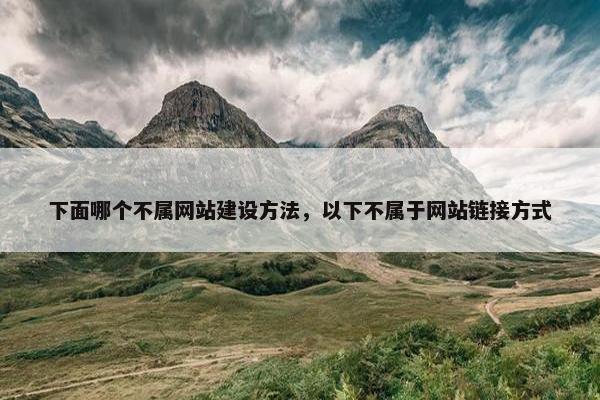 下面哪个不属网站建设方法，以下不属于网站链接方式
