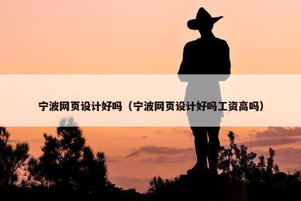 宁波网页设计好吗（宁波网页设计好吗工资高吗）