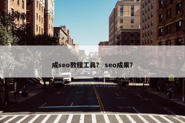 成seo教程工具？ seo成果？
