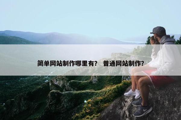 简单网站制作哪里有？ 普通网站制作？