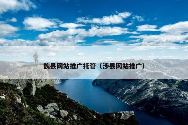 魏县网站推广托管（涉县网站推广）