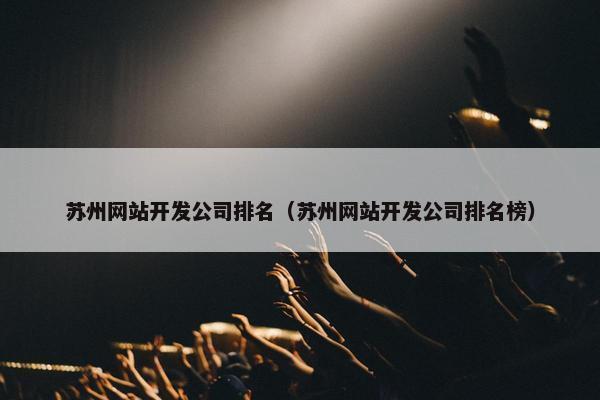 苏州网站开发公司排名（苏州网站开发公司排名榜）