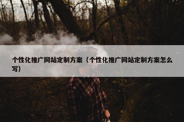 个性化推广网站定制方案（个性化推广网站定制方案怎么写）