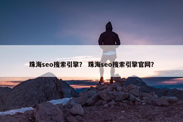 珠海seo搜索引擎？ 珠海seo搜索引擎官网？