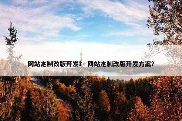 网站定制改版开发？ 网站定制改版开发方案？