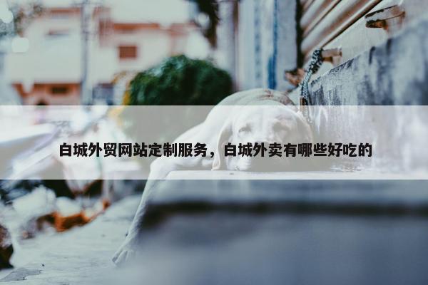 白城外贸网站定制服务，白城外卖有哪些好吃的