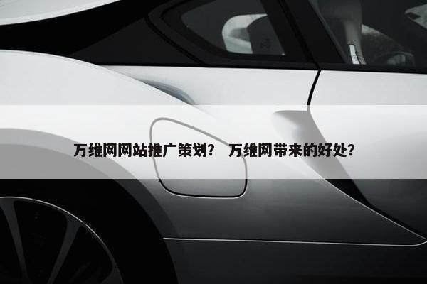 万维网网站推广策划？ 万维网带来的好处？