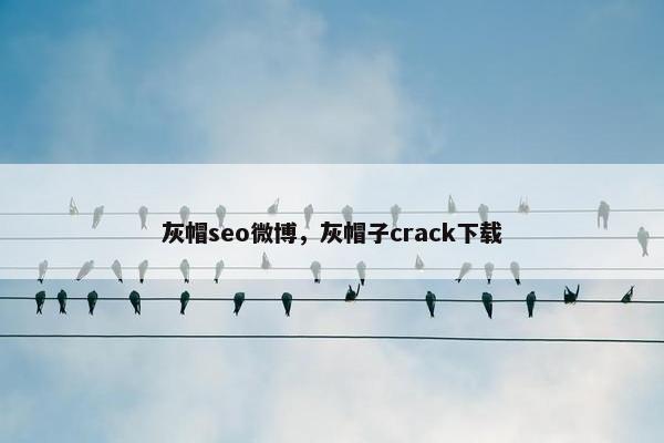灰帽seo微博，灰帽子crack下载