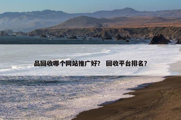 品回收哪个网站推广好？ 回收平台排名？