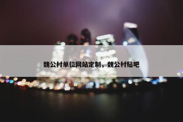 魏公村单位网站定制，魏公村贴吧