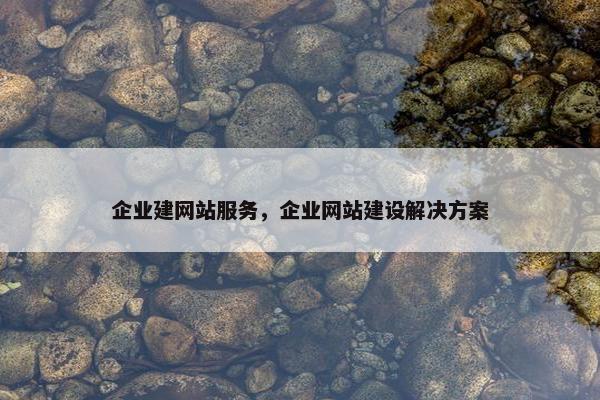 企业建网站服务，企业网站建设解决方案
