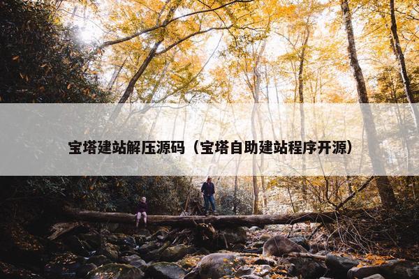 宝塔建站解压源码（宝塔自助建站程序开源）