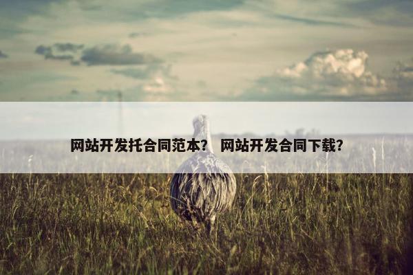 网站开发托合同范本？ 网站开发合同下载？
