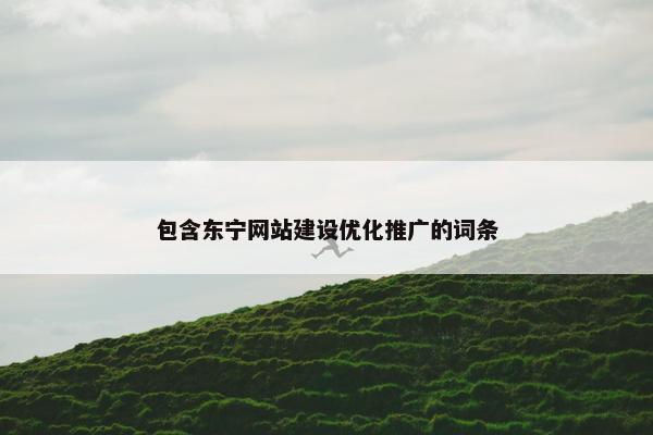 包含东宁网站建设优化推广的词条