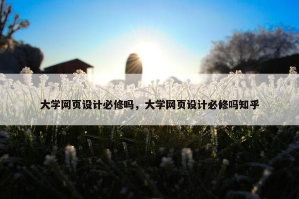 大学网页设计必修吗，大学网页设计必修吗知乎