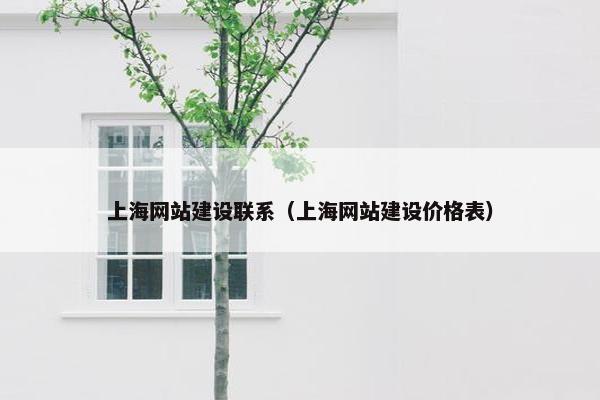 上海网站建设联系（上海网站建设价格表）