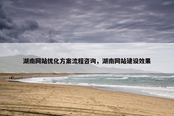 湖南网站优化方案流程咨询，湖南网站建设效果
