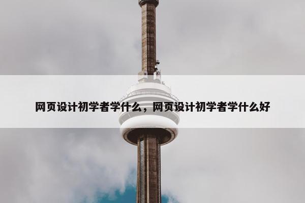 网页设计初学者学什么，网页设计初学者学什么好