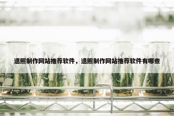 遗照制作网站推荐软件，遗照制作网站推荐软件有哪些
