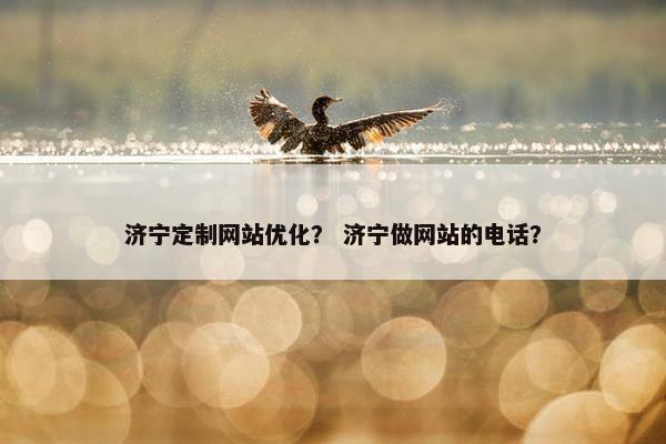 济宁定制网站优化？ 济宁做网站的电话？