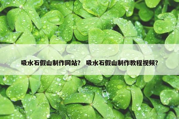 吸水石假山制作网站？ 吸水石假山制作教程视频？