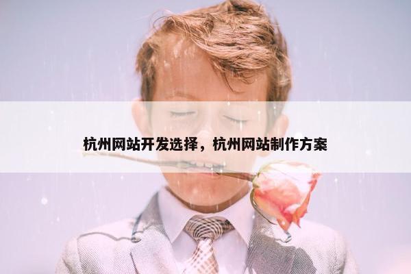 杭州网站开发选择，杭州网站制作方案