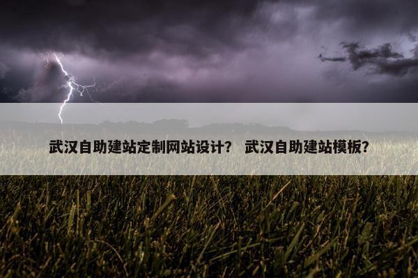 武汉自助建站定制网站设计？ 武汉自助建站模板？