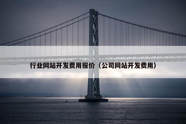 行业网站开发费用报价（公司网站开发费用）