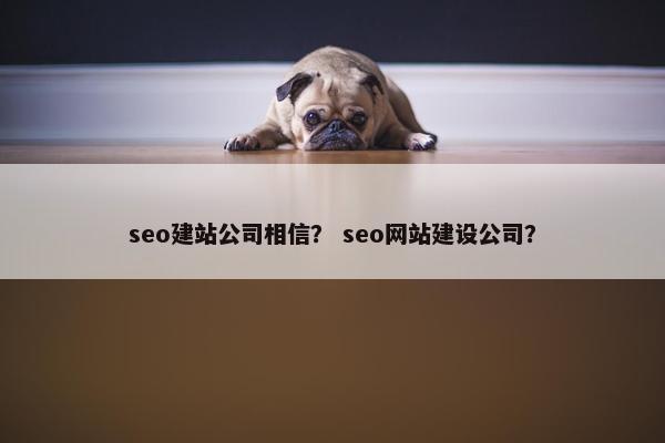 seo建站公司相信？ seo网站建设公司？