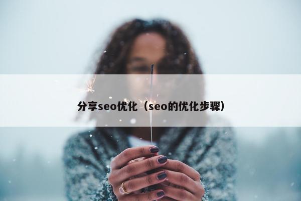 分享seo优化（seo的优化步骤）