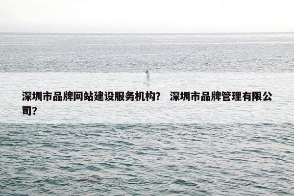 深圳市品牌网站建设服务机构？ 深圳市品牌管理有限公司？