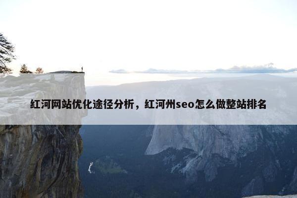 红河网站优化途径分析，红河州seo怎么做整站排名