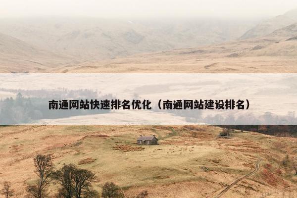 南通网站快速排名优化（南通网站建设排名）