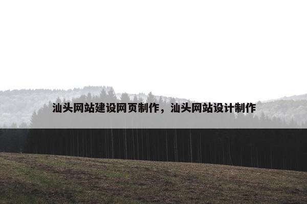 汕头网站建设网页制作，汕头网站设计制作