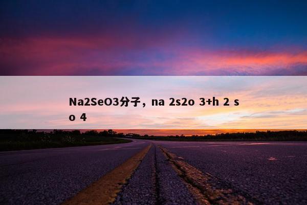 Na2SeO3分子，na 2s2o 3+h 2 so 4
