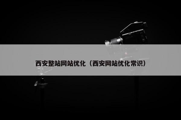 西安整站网站优化（西安网站优化常识）
