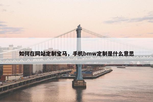 如何在网站定制宝马，手机bmw定制是什么意思