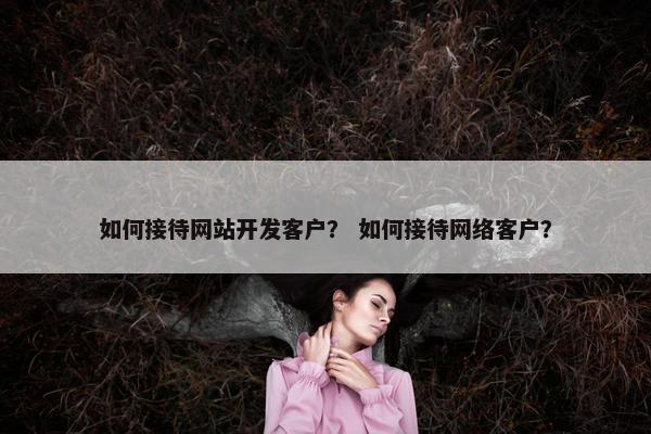 如何接待网站开发客户？ 如何接待网络客户？