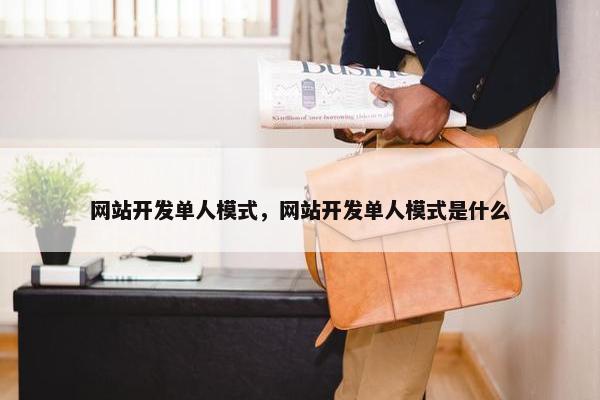 网站开发单人模式，网站开发单人模式是什么