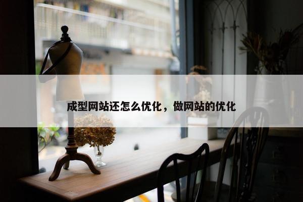 成型网站还怎么优化，做网站的优化