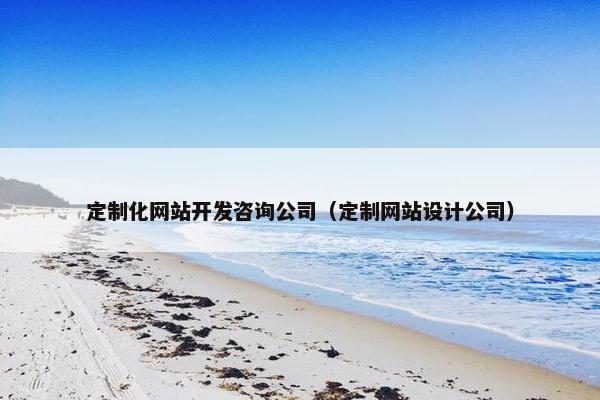定制化网站开发咨询公司（定制网站设计公司）