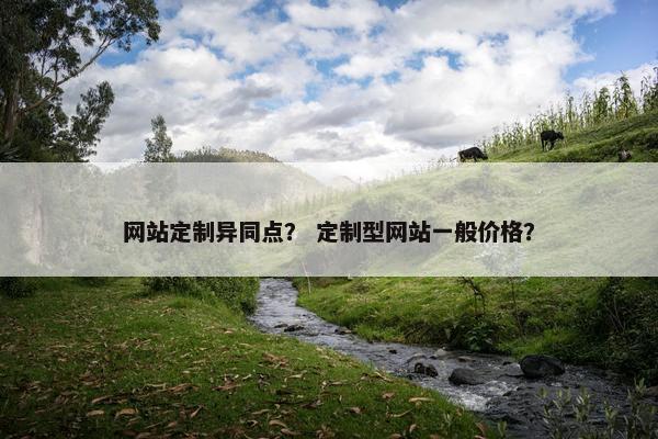 网站定制异同点？ 定制型网站一般价格？