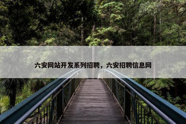 六安网站开发系列招聘，六安招聘信息网