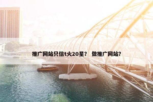 推广网站只信t火20星？ 做推广网站？