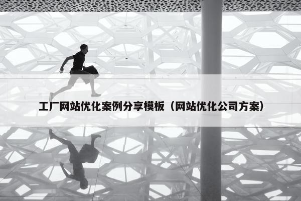 工厂网站优化案例分享模板（网站优化公司方案）