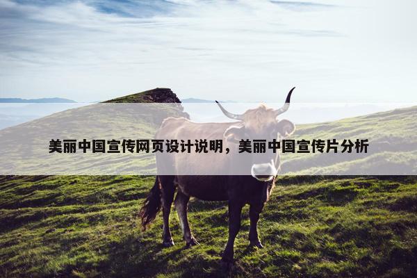 美丽中国宣传网页设计说明，美丽中国宣传片分析