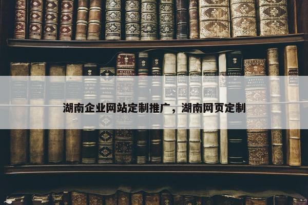湖南企业网站定制推广，湖南网页定制