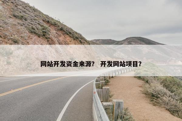 网站开发资金来源？ 开发网站项目？