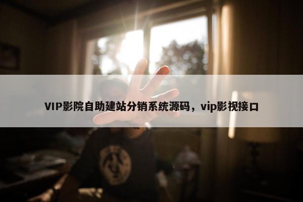 VIP影院自助建站分销系统源码，vip影视接口