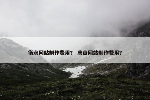 衡水网站制作费用？ 唐山网站制作费用？
